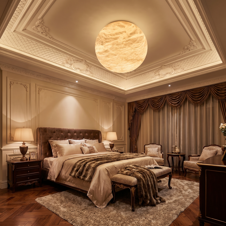 Egg Shape Ceiling Alabaster by Dalmivik, product or room detail view