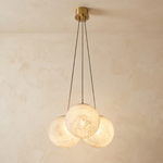 Grape Cluster Alabaster Pendant Light by Dalmivik, complete fixture view