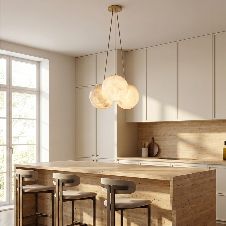 Grape Cluster Alabaster Pendant Light by Dalmivik, product or room detail view
