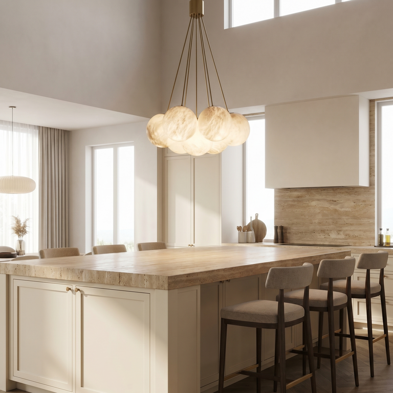 Grape Cluster Alabaster Pendant Light by Dalmivik, product or room detail view