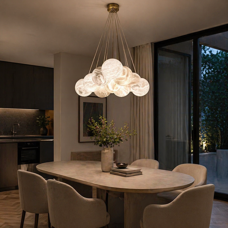 Grape Cluster Alabaster Pendant Light by Dalmivik, product or room detail view