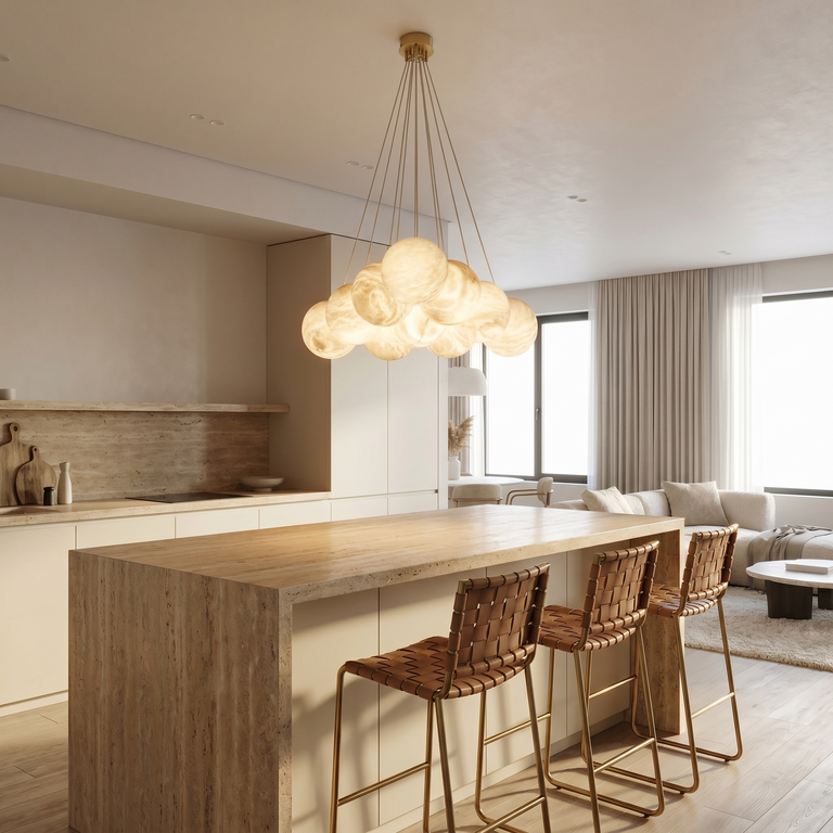 Grape Cluster Alabaster Pendant Light by Dalmivik, product or room detail view