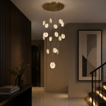 Leaf Cascade Alabaster Pendant Light by Dalmivik, product or room detail view