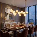 Linear Grape (extra) Alabaster Pendant Light by Dalmivik, product or room detail view