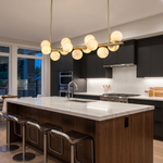 Linear Grape (extra) Alabaster Pendant Light by Dalmivik, product or room detail view