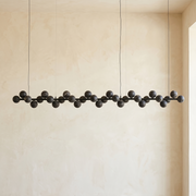 Linear Grape Pendant Alabaster by Dalmivik, complete fixture view