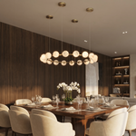 Linear Orb Pendant Alabaster by Dalmivik, product or room detail view