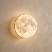 Oval Flat Wall Alabaster by Dalmivik, complete fixture view