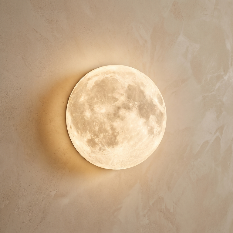 Oval Flat Wall Alabaster by Dalmivik, complete fixture view