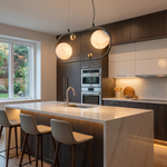 Oval Frame Duo Classic Alabaster Pendant Light by Dalmivik, product or room detail view