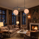 Oval Frame Duo Classic Alabaster Pendant Light by Dalmivik, product or room detail view