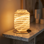 Ridged Jar Table Alabaster by Dalmivik, product or room detail view
