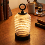 Ridged Lantern Table Alabaster by Dalmivik, product or room detail view