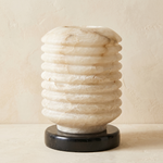 Ridged Lantern Table Alabaster by Dalmivik, product or room detail view