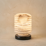 Ridged Lantern Table Alabaster by Dalmivik, product or room detail view
