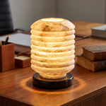 Ridged Lantern Table Alabaster by Dalmivik, product or room detail view