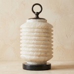 Ridged Lantern Table Alabaster by Dalmivik, product or room detail view