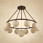Ring Cluster Pendant Alabaster by Dalmivik, complete fixture view