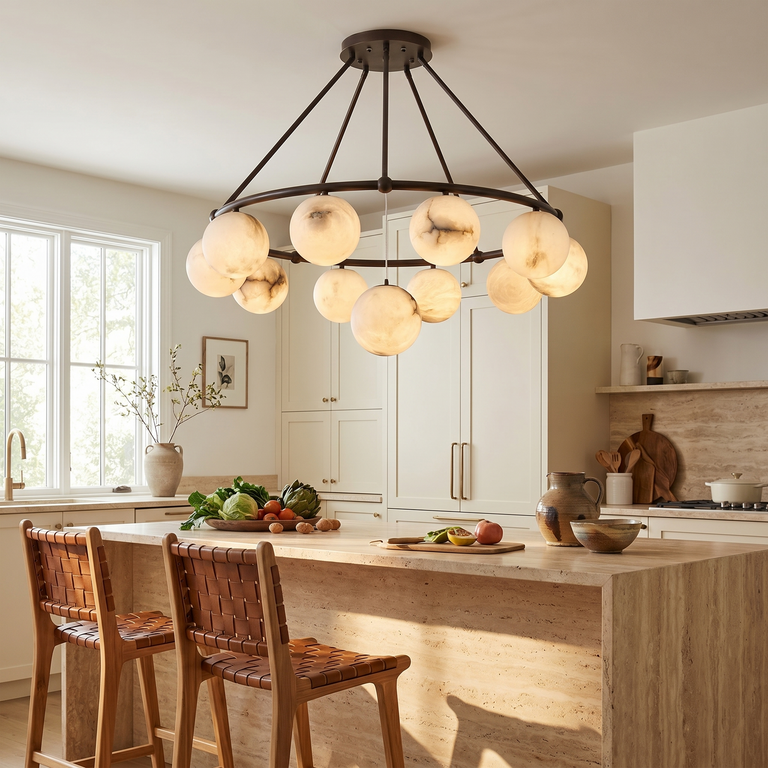 Ring Cluster Pendant Alabaster by Dalmivik, product or room detail view