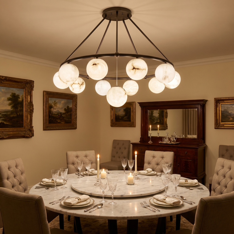 Ring Cluster Pendant Alabaster by Dalmivik, product or room detail view