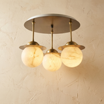 Saturn Ceiling (extra) Alabaster by Dalmivik, complete fixture view
