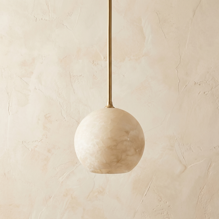 Silver Disc Cluster Ceiling Alabaster by Dalmivik, complete fixture view