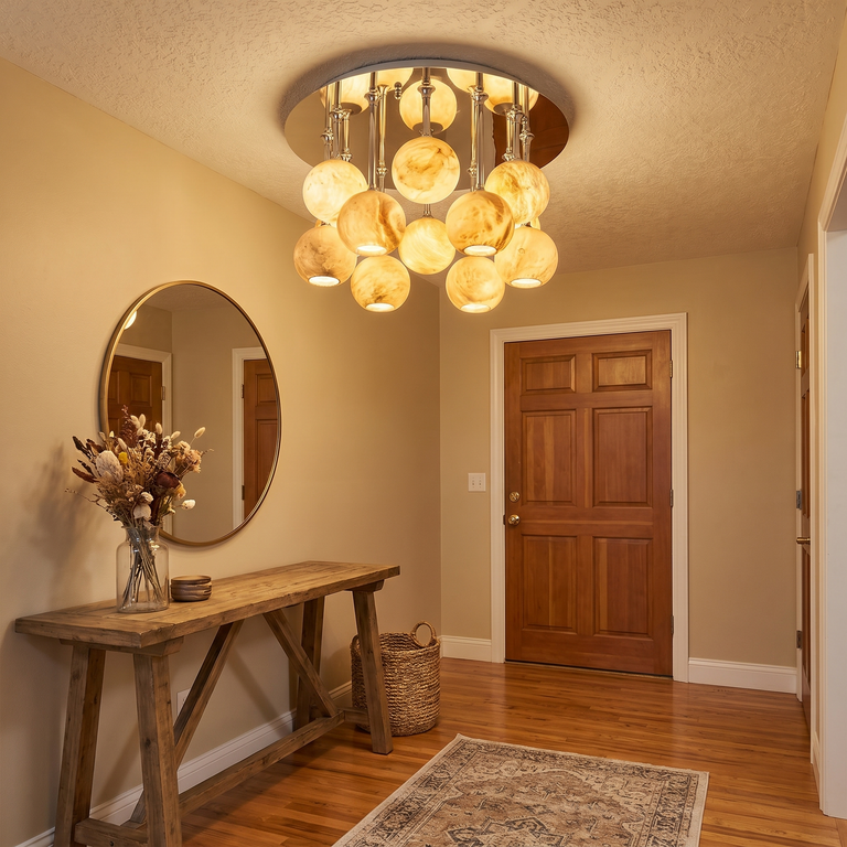 Silver Disc Cluster Ceiling Alabaster by Dalmivik, product or room detail view