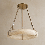 Single Ring Pendant Alabaster by Dalmivik, product or room detail view