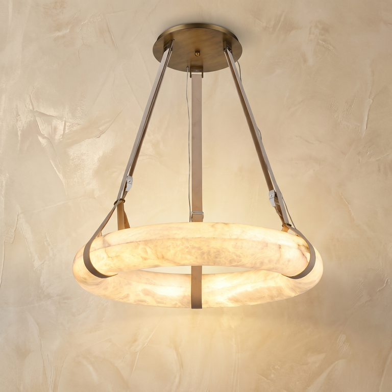Single Ring Pendant Alabaster by Dalmivik, product or room detail view