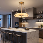 Single Ring Pendant Alabaster by Dalmivik, product or room detail view