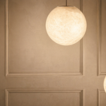 Small Orb Pendant Alabaster by Dalmivik, product or room detail view