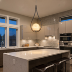 Teardrop Frame Pendant Alabaster by Dalmivik, product or room detail view
