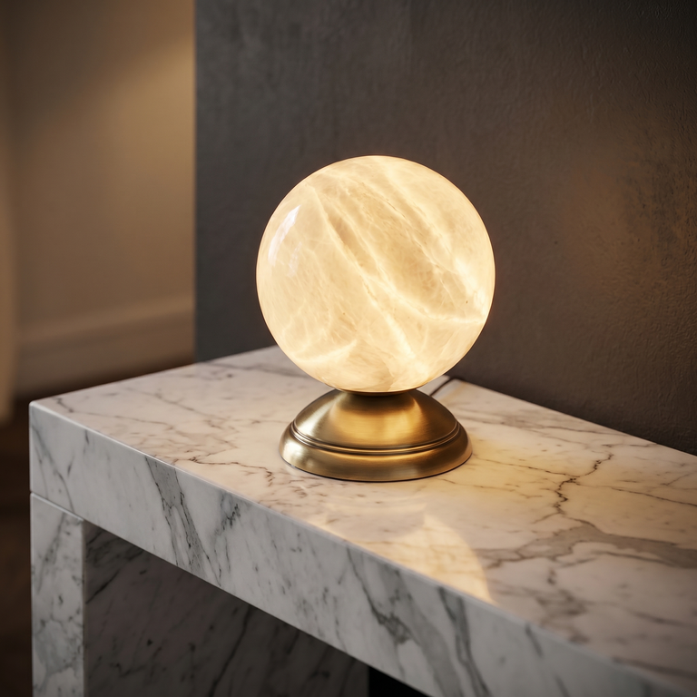 Traditional Orb Table Alabaster by Dalmivik, product or room detail view
