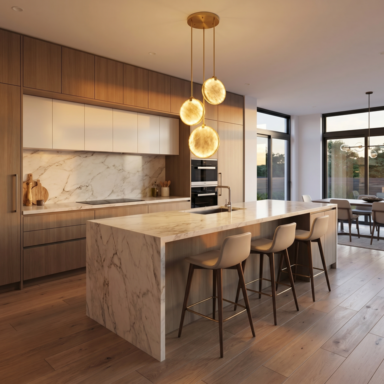 Triple Disc Pendant Alabaster by Dalmivik, product or room detail view
