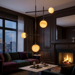 Truss & Cluster Mix Alabaster Pendant Light by Dalmivik, product or room detail view