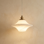 UFO Pendant Alabaster by Dalmivik, complete fixture view