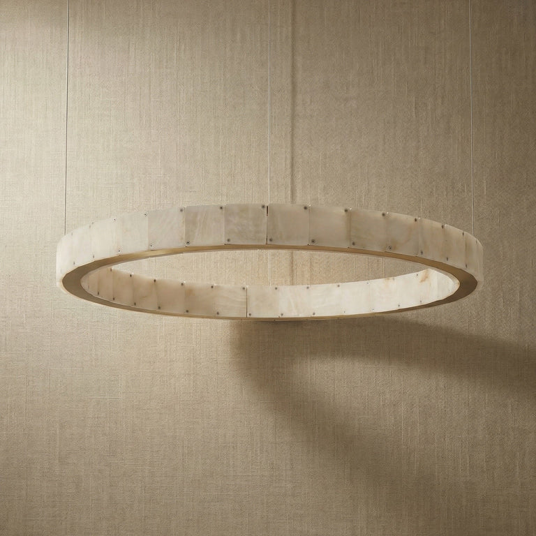Madison Round Alabaster Chandelier by Dalmivik, product or room detail view