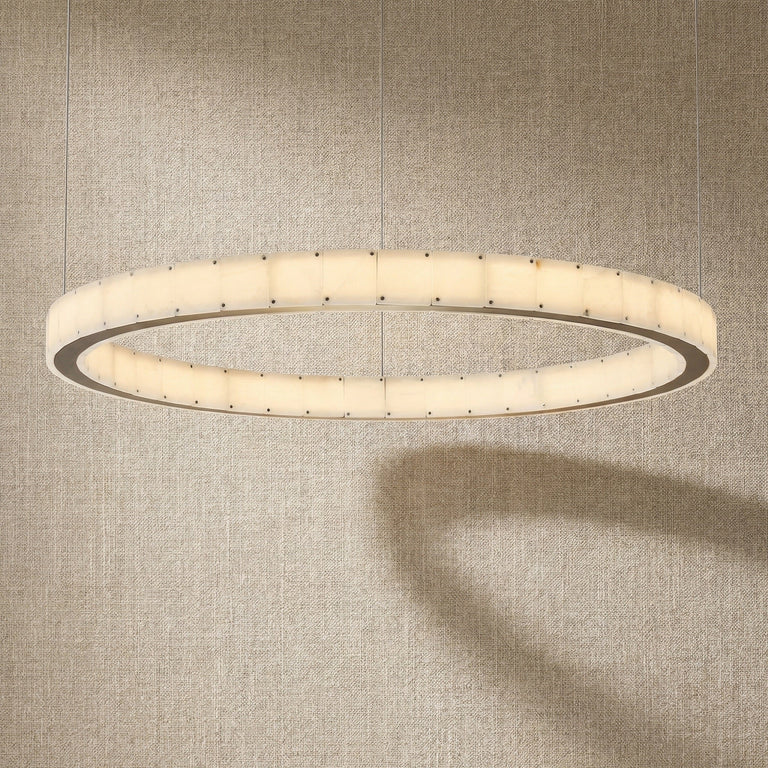 Madison Round Alabaster Chandelier by Dalmivik, product or room detail view