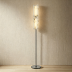 Harmon Modern Alabaster Floor Lamp 65.4" H by Dalmivik, complete fixture view