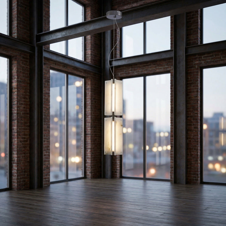 Harmon Modern Alabaster Pendant Light 5.9" by Dalmivik, product or room detail view