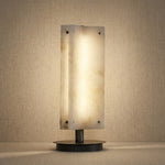 Harmon Modern Alabaster Table Lamp 6.3" by Dalmivik, complete fixture view