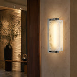 Harmon Modern Alabaster Wall Sconce 5.9" by Dalmivik, product or room detail view